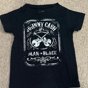 Kids Black Johnny Cash Graphic Tee